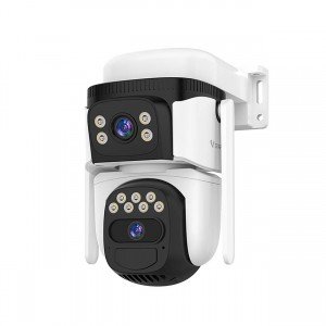 VStarcam CB621DR – WiFi камера 2 обектива (3MP + 3MP) с батерия 8000mAh и соларен панел
