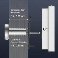 EZVIZ CS-HP2 – Wi-Fi видео шпионка за врата с дисплей и батерия EZVIZ CS-HP2 – Wi-Fi видео шпионка за врата с дисплей и батерия