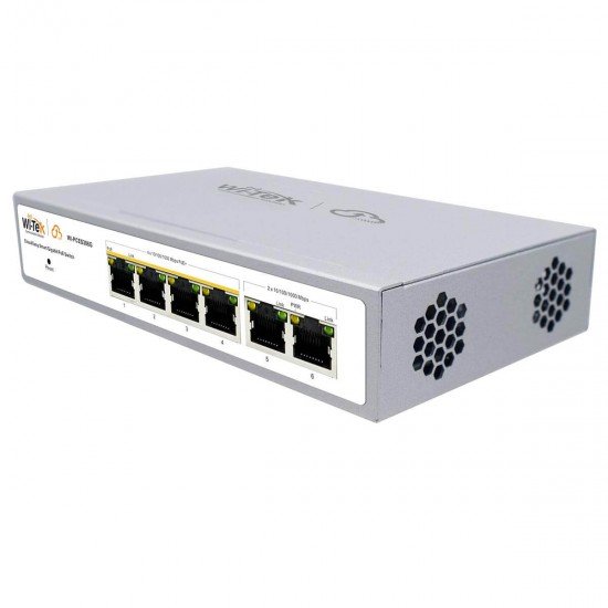 Wi-Tek WI-PCES306G V2, 6-портов PoE мрежов комутатор