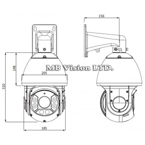 1MP HD-CVI PTZ камера, 20х DH-SD6C120I-HC