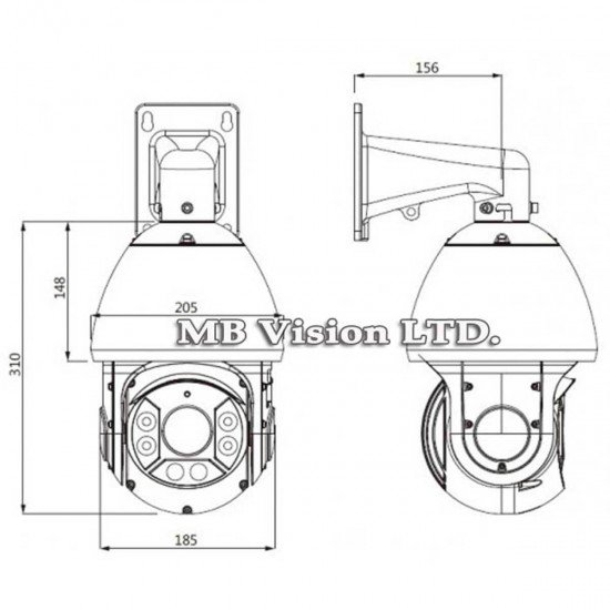 PTZ камера с 23x, IR до 100м - DH-SD6C23E-H