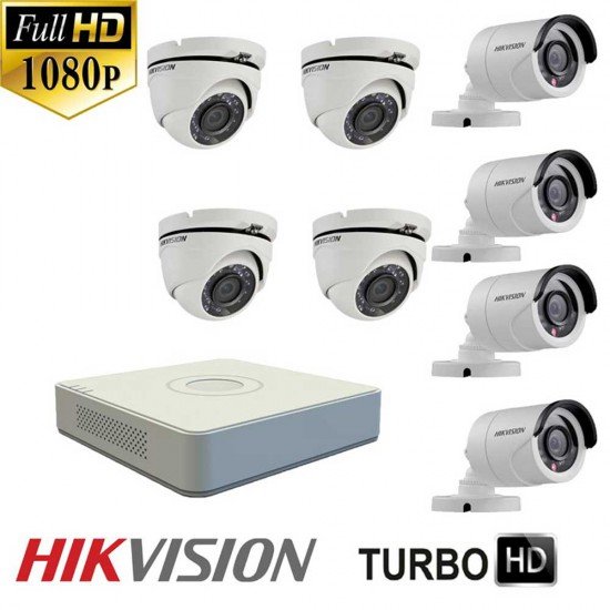 Готов комплект за видеонаблюдение с 8 FULL HD камери и ДВР