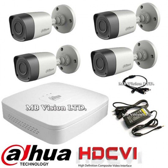 HD-CVI комплект с 4 камери и  ДВР