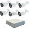 Комплект с 6 външни HD камери + DVR Hikvision