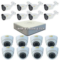 Комплект с 16 HD камери и DVR Hikvision