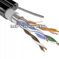 Кабел FTP/M Cat5e 24AWG CU - меден с носещо стоманено въже Кабел FTP/M Cat5e 24AWG CU - меден с носещо стоманено въже