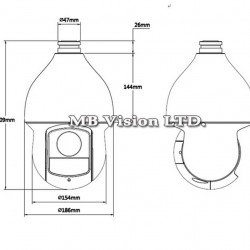 2 MP PTZ IP WizSense Dahua SD5A232XB-HNR, 32х, 150m IR 2 MP PTZ IP WizSense Dahua SD5A232XB-HNR, 32х, 150m IR