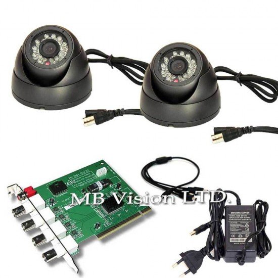 Промо комплект 2 камери и DVR платка