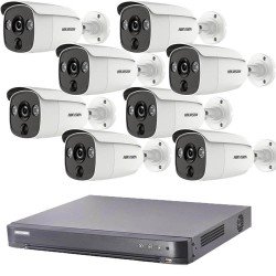 Комплект с 8 булет камери 2MP, ColorVu, IR 20m + DVR Hikvision